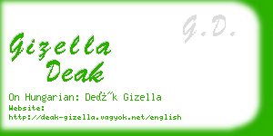 gizella deak business card